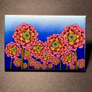 Psychedelic Rainbow Flower Magnet, Daisy Gifts
